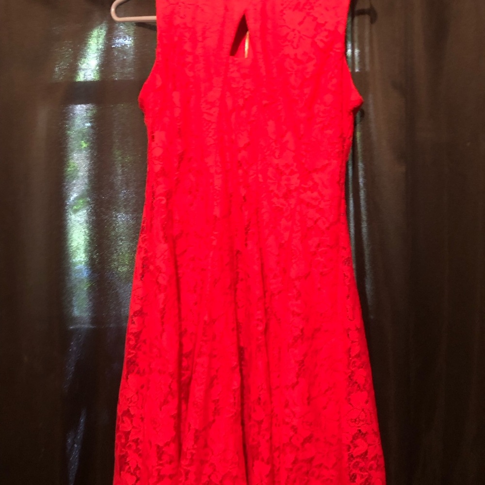Elegant hot pink Lace Dress